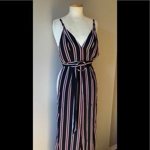 FULL BODY STRIPED JUMP SUIT